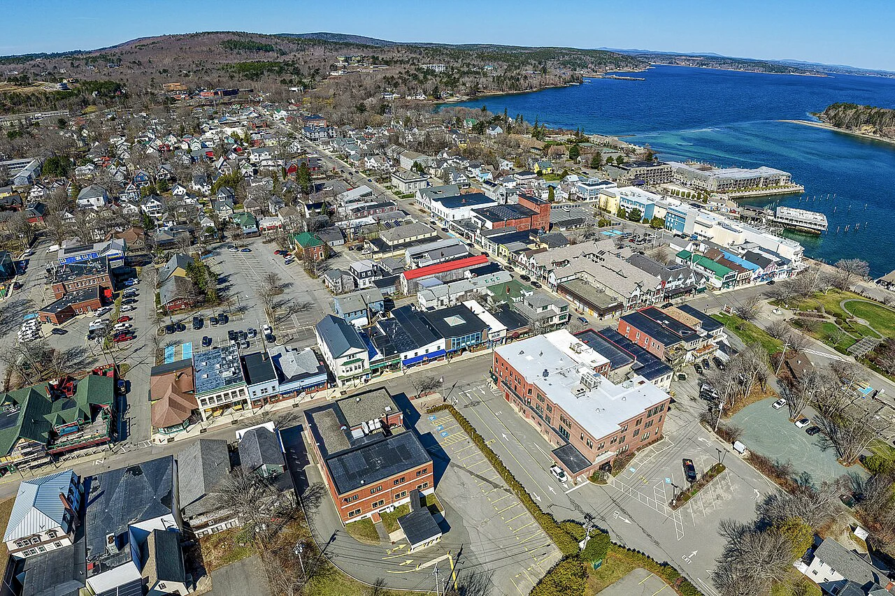 Destination view of Bar Harbor. Bar Harbor, ME