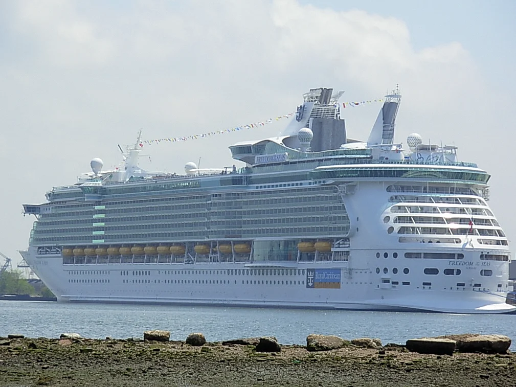 Destination view of Cape Liberty (Bayonne). Freedom of the Seas