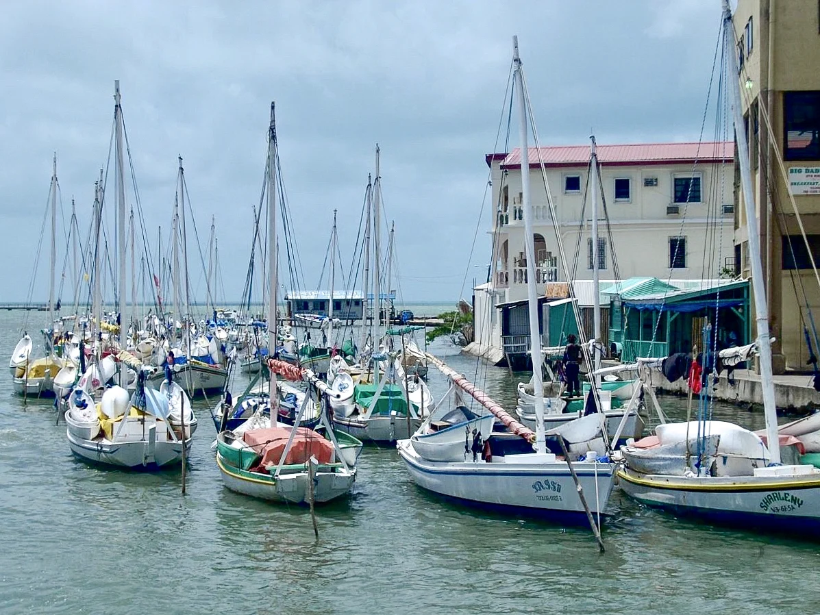 Destination view of Belize City. Belize City Waterfront 2007 01