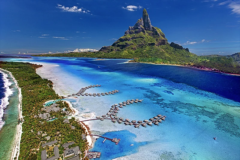 Destination view of Bora Bora. Bora Bora