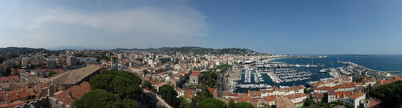 Destination view of Cannes. Cannes from Suquet Tower 02