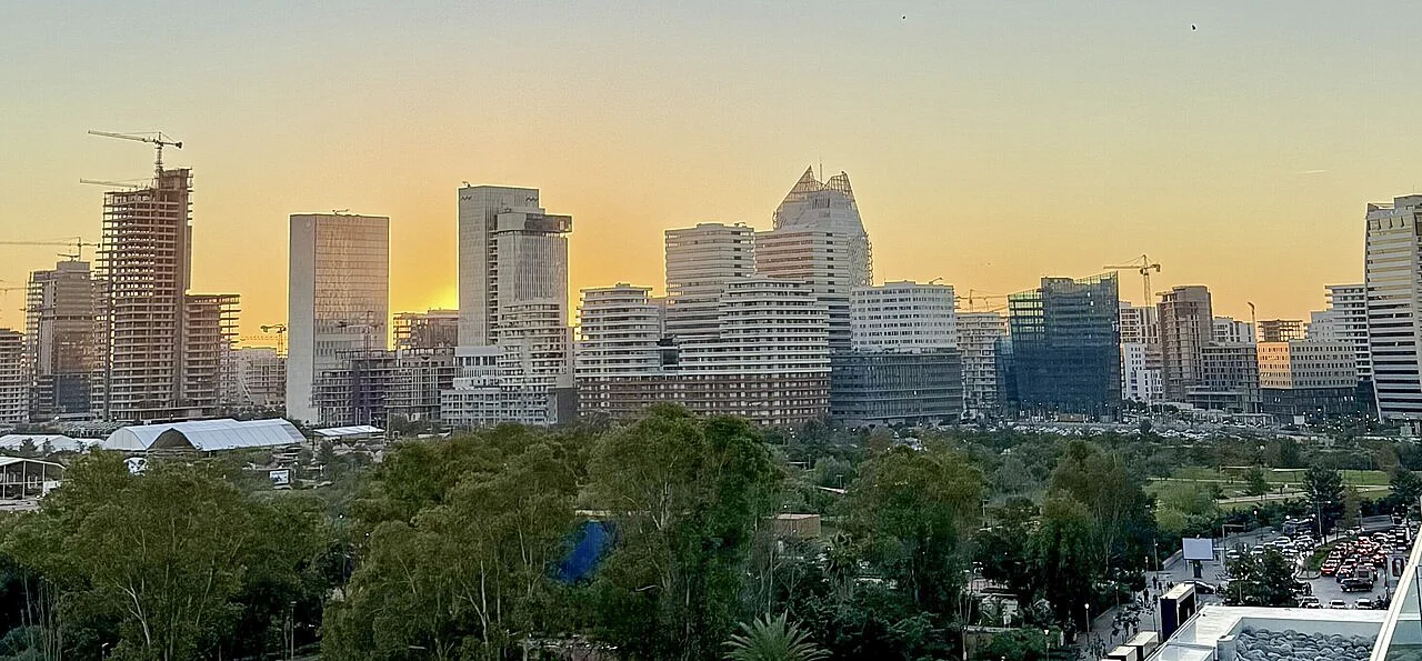 Destination view of Casablanca. Casa finance city 6 (cropped)