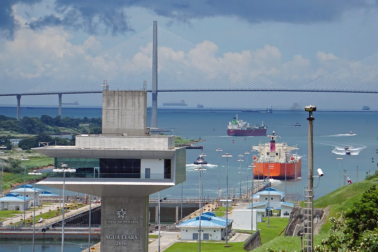 Destination view of Colón. Agua Clara Locks 09 2019 0713