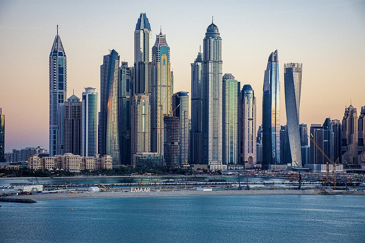 Destination view of Dubai. Dubai Marina Skyline