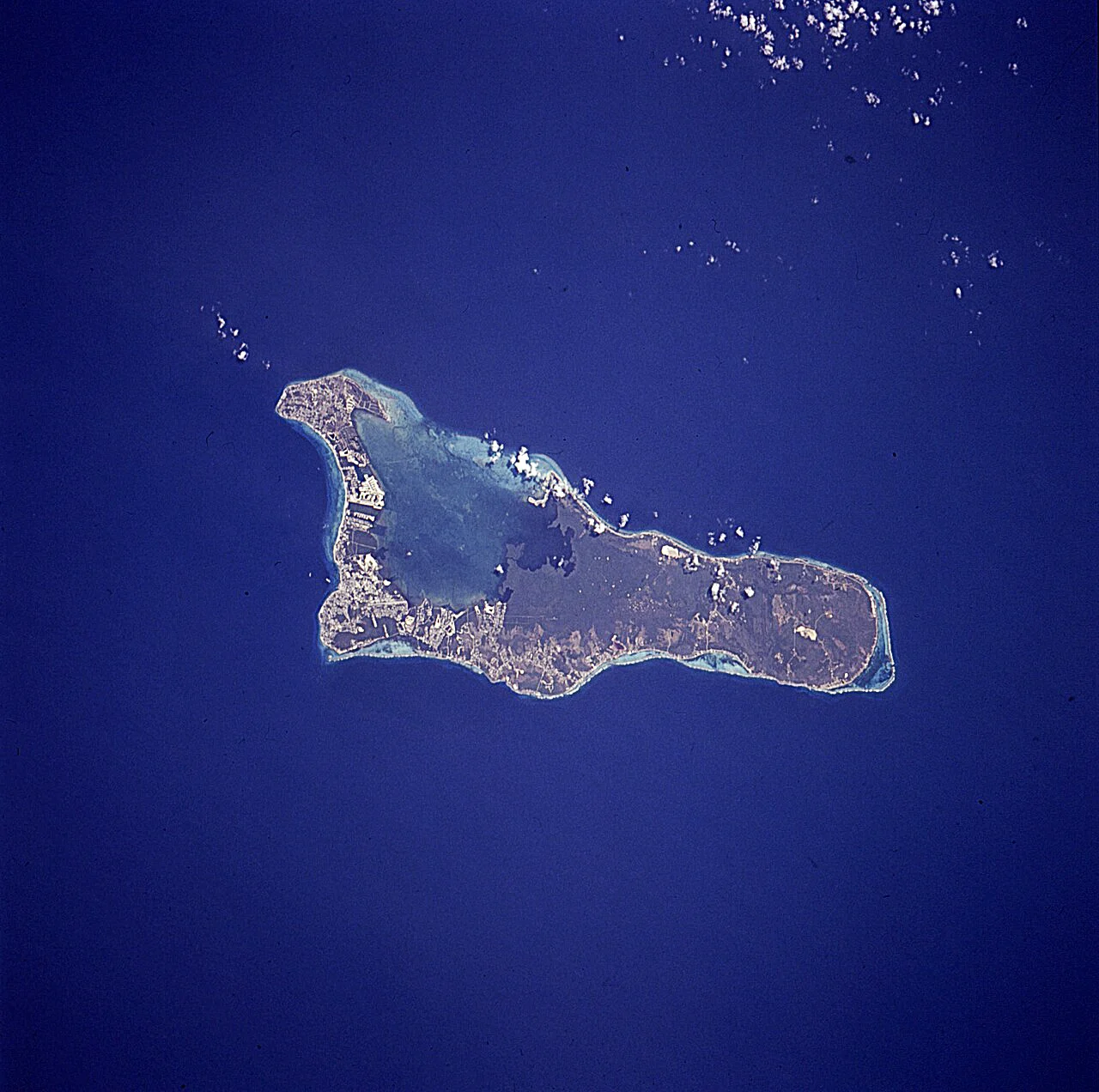 Destination view of Grand Cayman. Waterfront, George Town, Grand Cayman