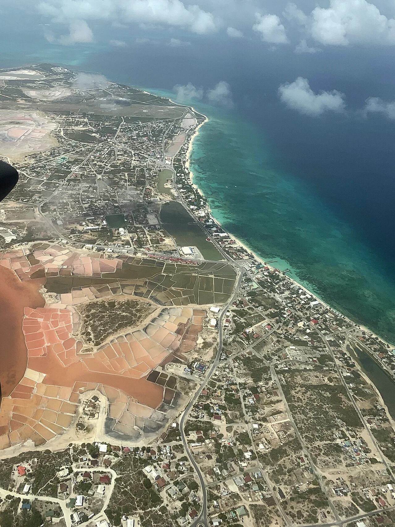 Destination view of Grand Turk. Grand Turk from the air
