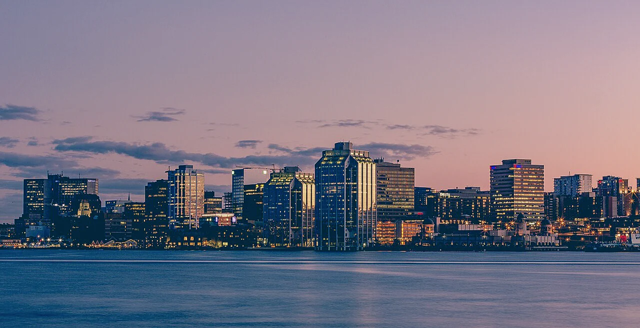 Destination view of Halifax. Halifax Harbour Sunset Skyline, Nova Scotia (24237034620)