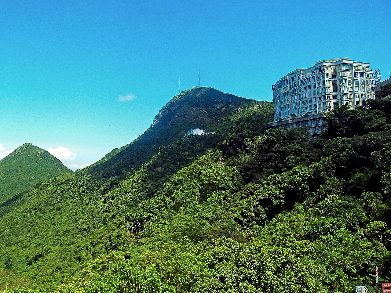 Destination view of Hong Kong. High West and Victoria Peak from Victoria Gap (crop1)