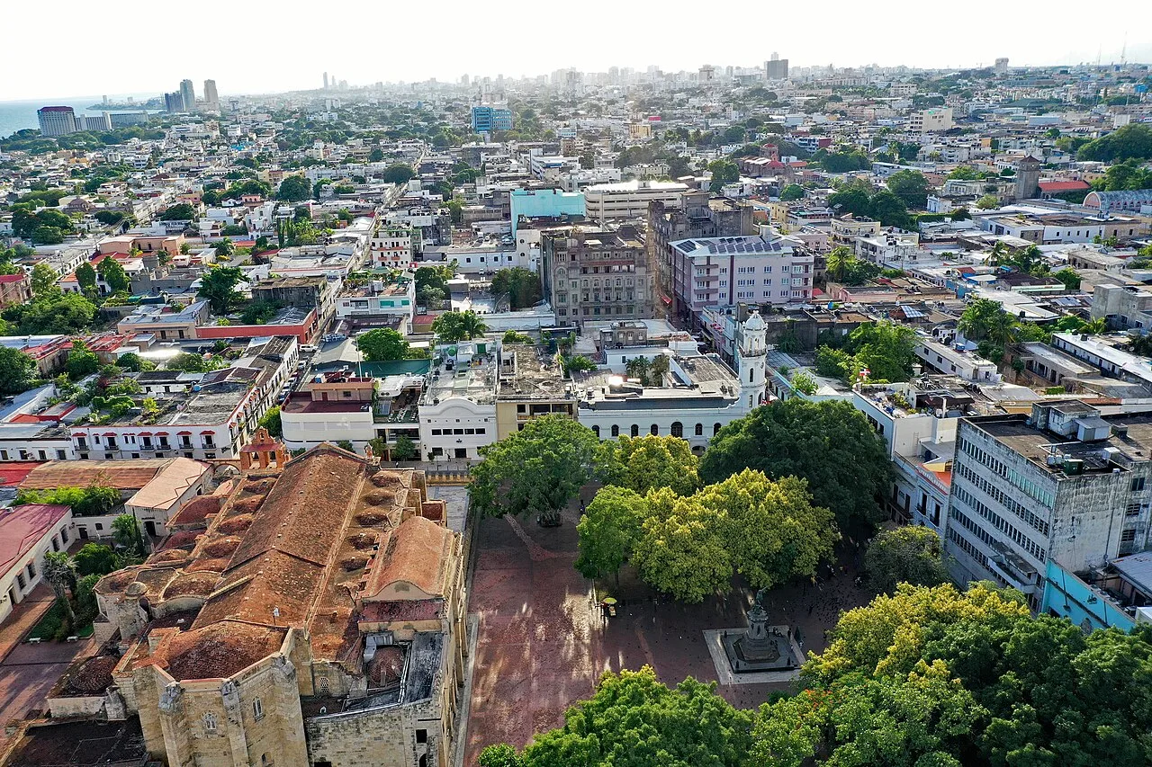 Destination view of Santo Domingo. Aerial view Ciudad Colonial Santo Domingo 09 2019 0067