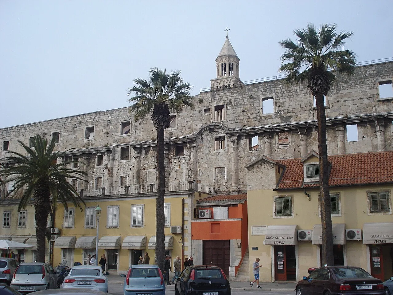 Destination view of Split. Dioklecijanova palača, Split - jug