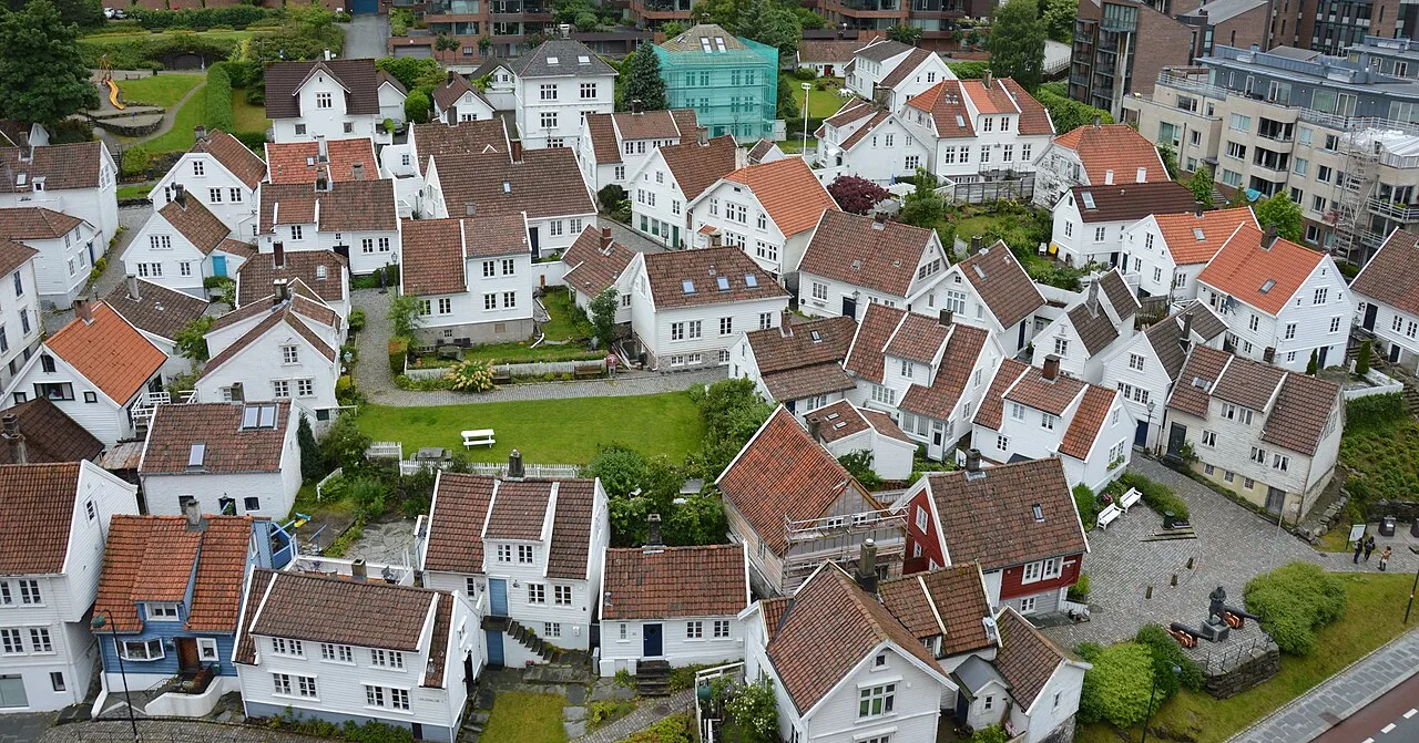 Destination view of Stavanger. Gamle Stavanger 2017 nördlicher Teil