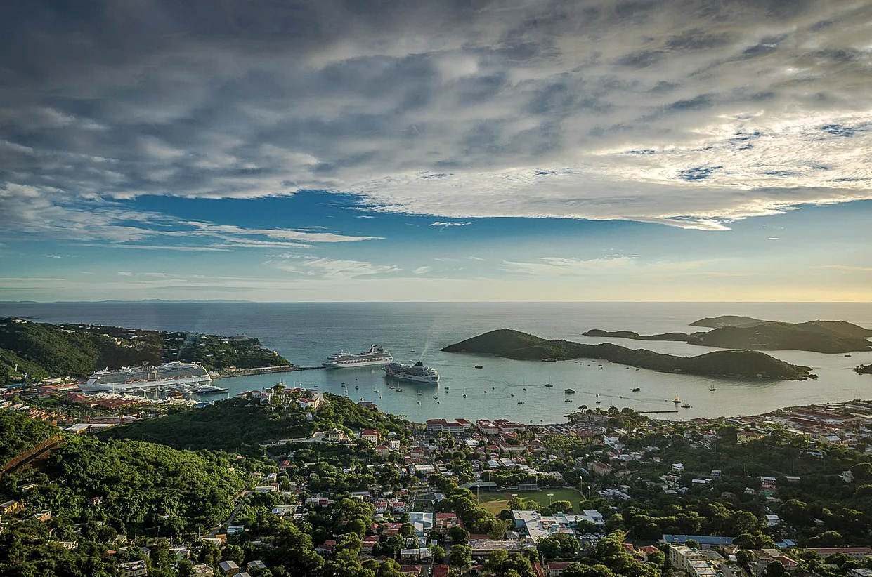 Destination view of St. Thomas. View of St. Thomas