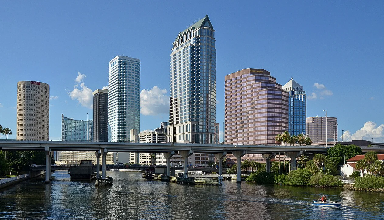 Destination view of Tampa. Downtown Tampa, Florida