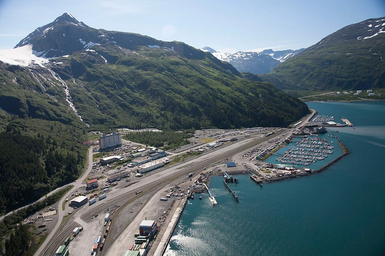 Destination view of Whittier. Whittier, Alaska